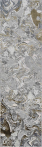 Emperor Metallic Abstract Rug - Solarius Gold