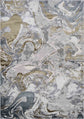 Emperor Metallic Abstract Rug - Solarius Gold