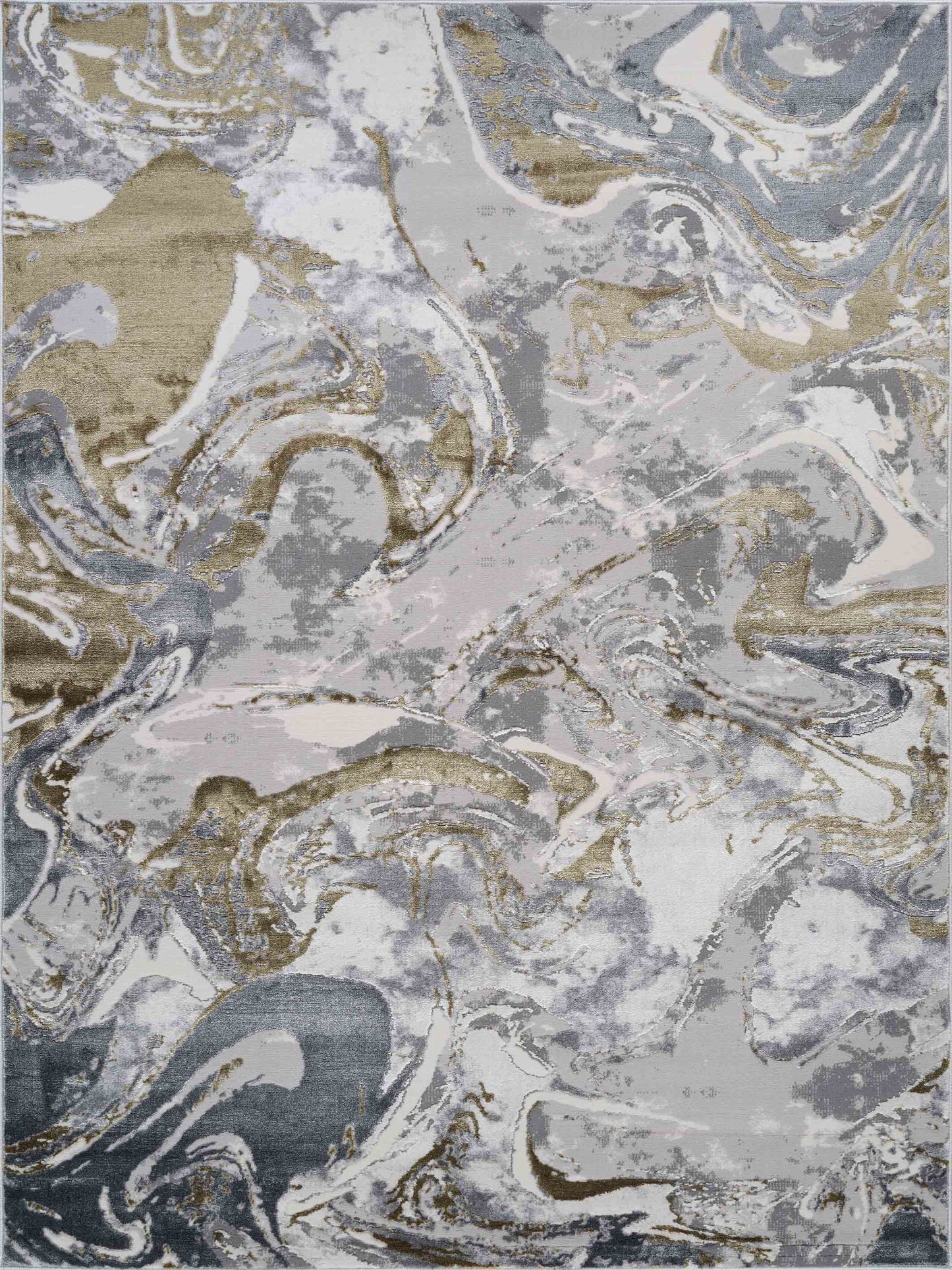Emperor Solarius Abstract Rugs - Gold