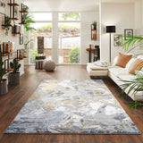 Emperor Solarius Abstract Rugs - Gold