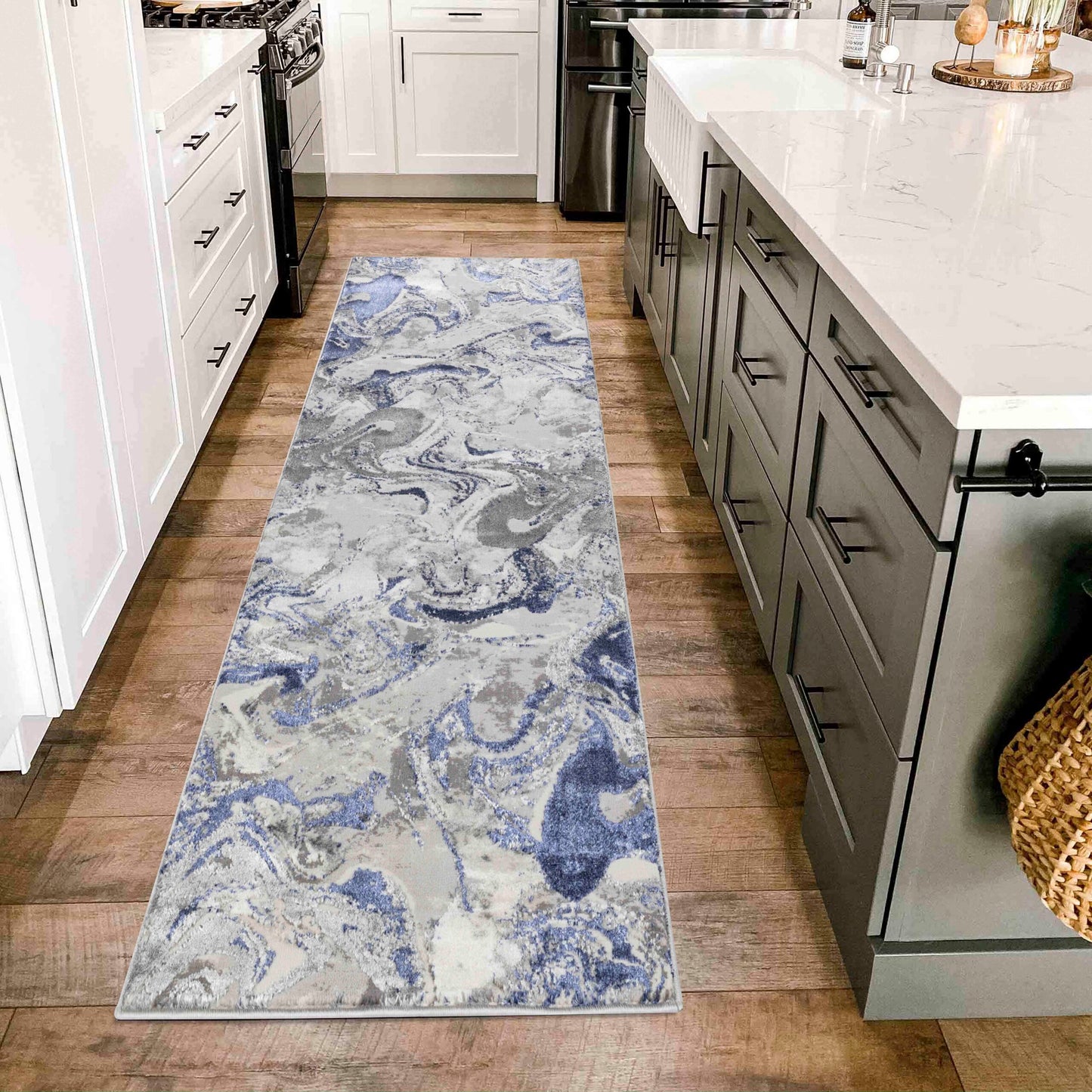 Emperor Metallic Abstract Rug - Solarius Gold