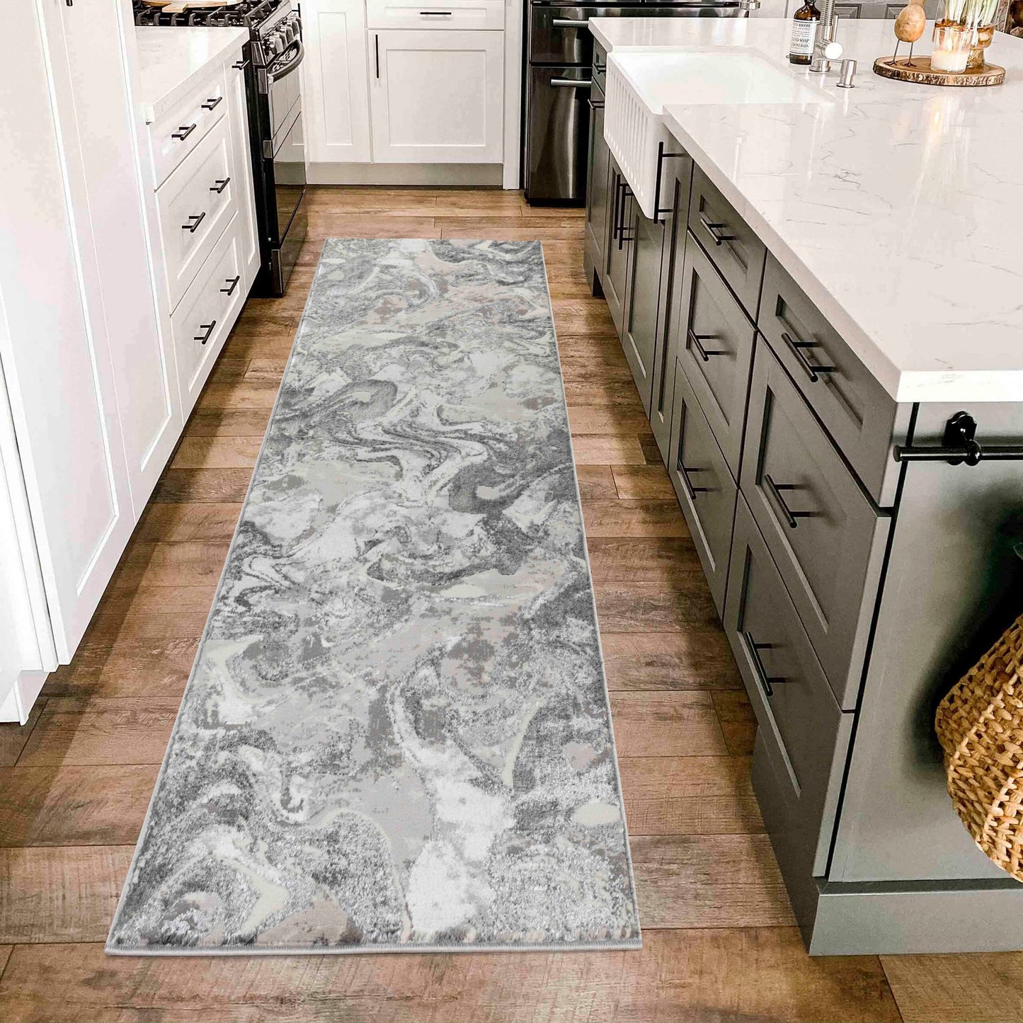Emperor Metallic Abstract Rug - Solarius Gold