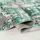 Aqua Emperor Styra abstract rug, close-up pile detail
