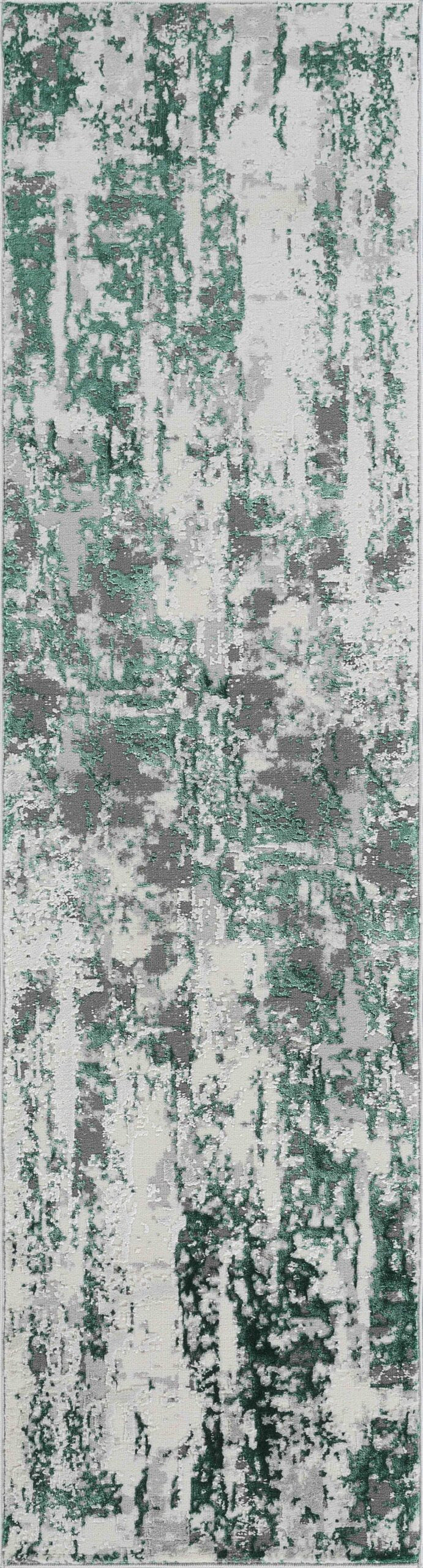 Aqua Emperor Styra abstract rug, flat portrait view 2