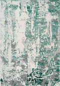 Aqua Emperor Styra abstract rug, flat portrait view