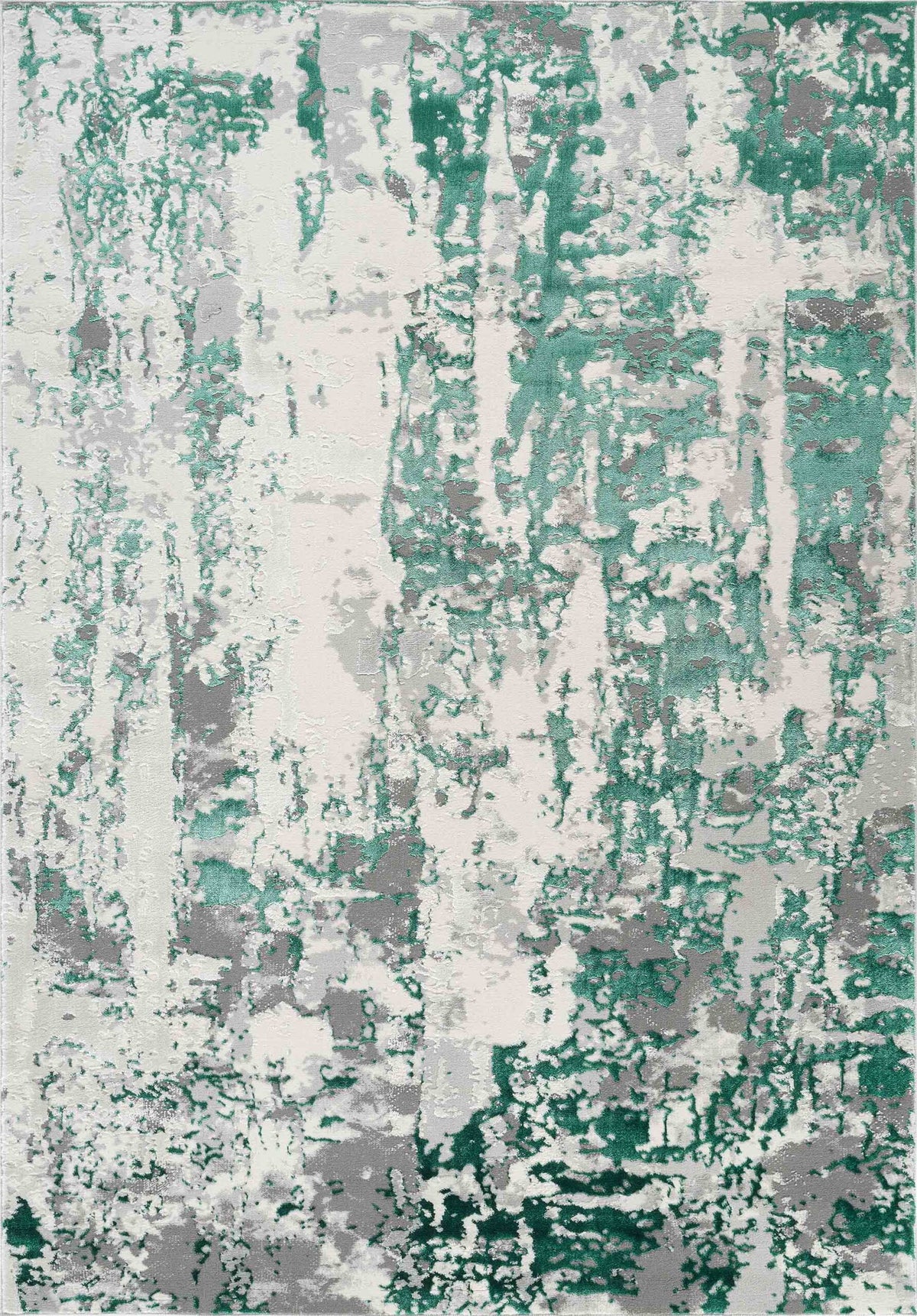 Aqua Emperor Styra abstract rug, flat portrait view