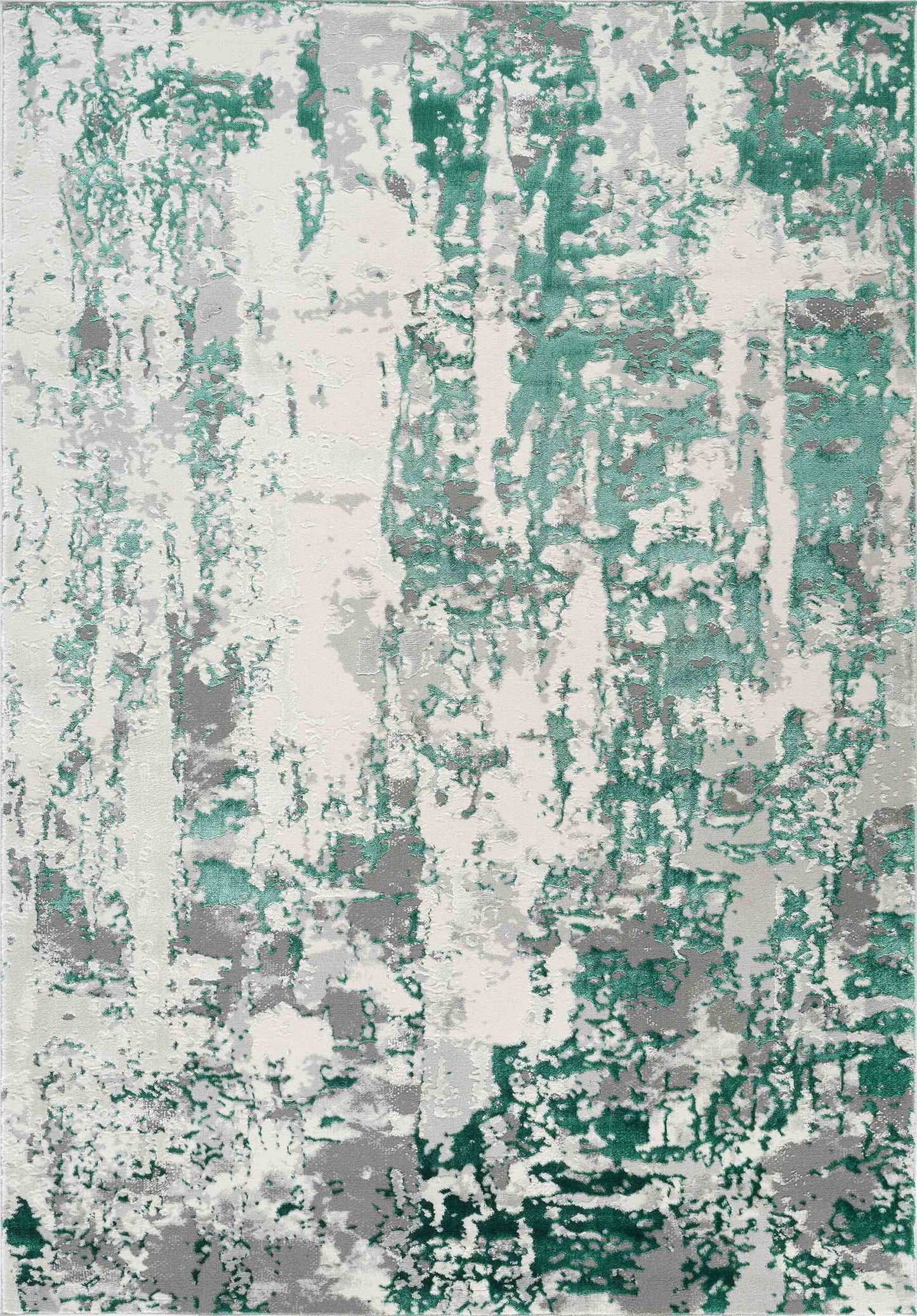 Aqua Emperor Styra abstract rug, flat portrait view