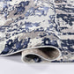 Navy Blue Emperor Styra abstract rug, close-up pile detail 2