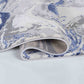 Navy Blue Emperor Styra abstract rug, close-up pile detail