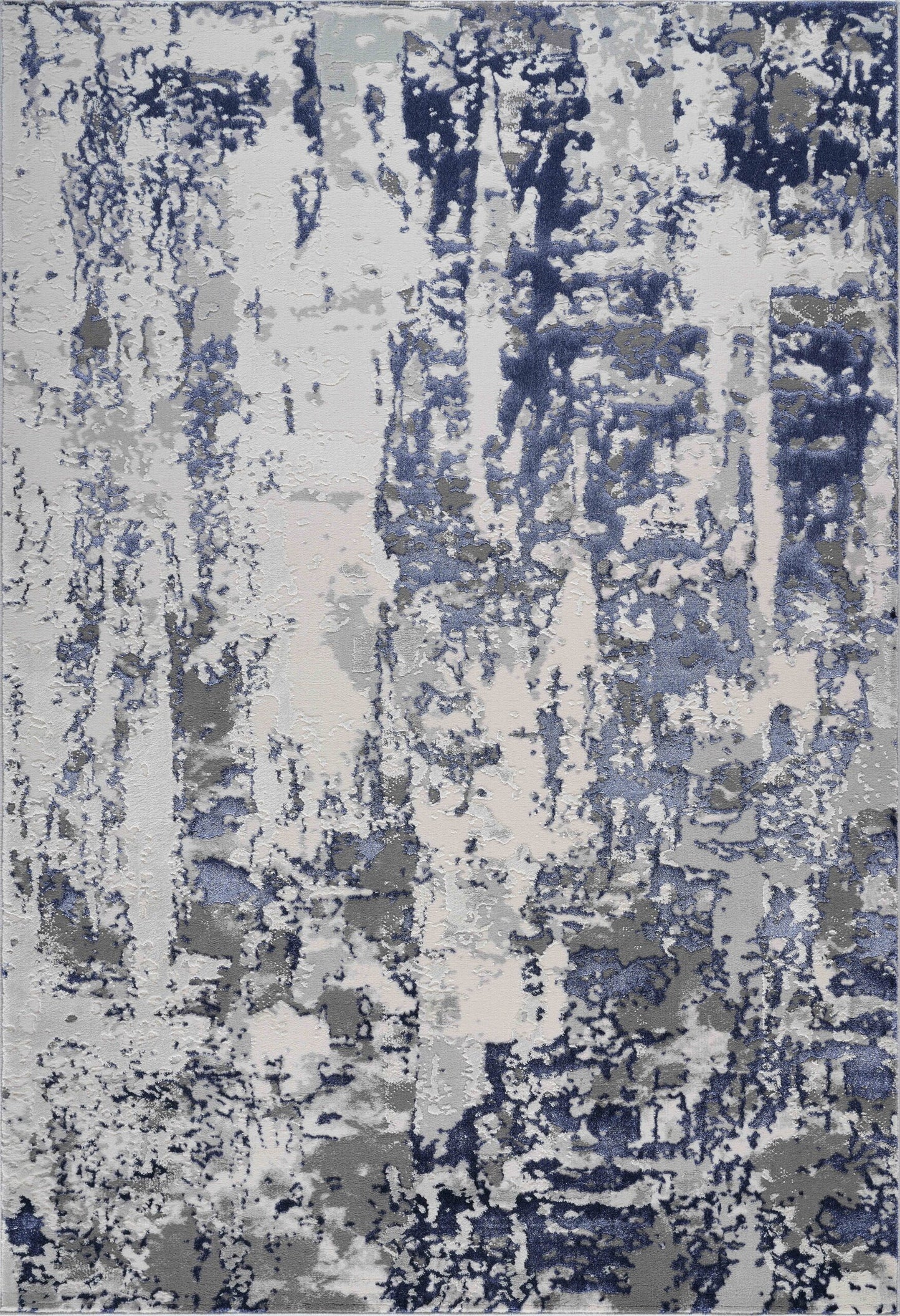 Navy Blue Emperor Styra abstract rug, flat portrait view