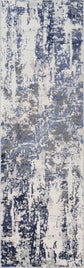 Navy Blue Emperor Styra abstract rug, flat portrait view 2