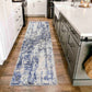 Navy Blue Emperor Styra abstract rug, runner size