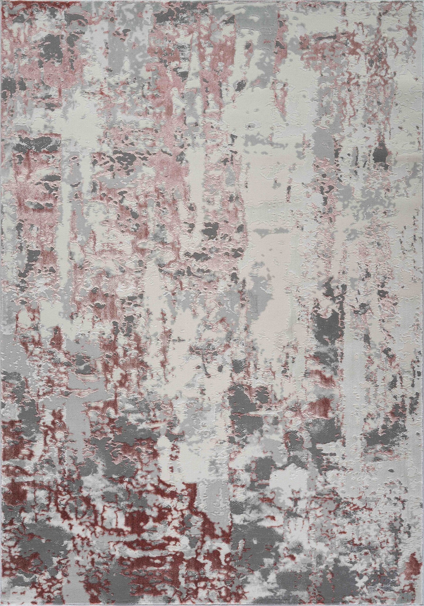 Pink Emperor Styra abstract rug, flat portrait view