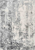 Silver Emperor Styra abstract rug, flat portrait view