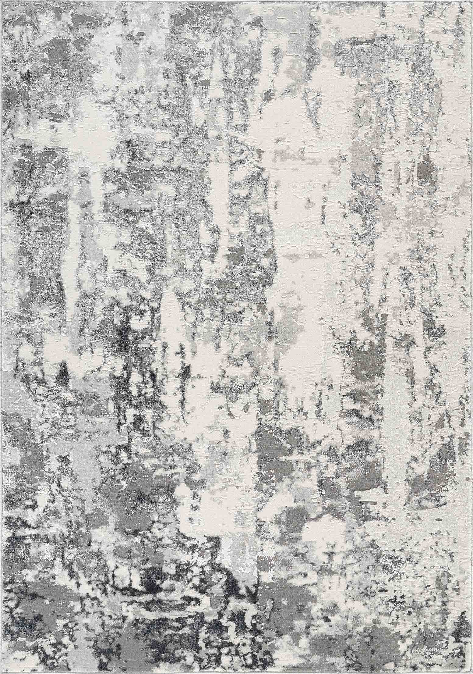 Silver Emperor Styra abstract rug, flat portrait view