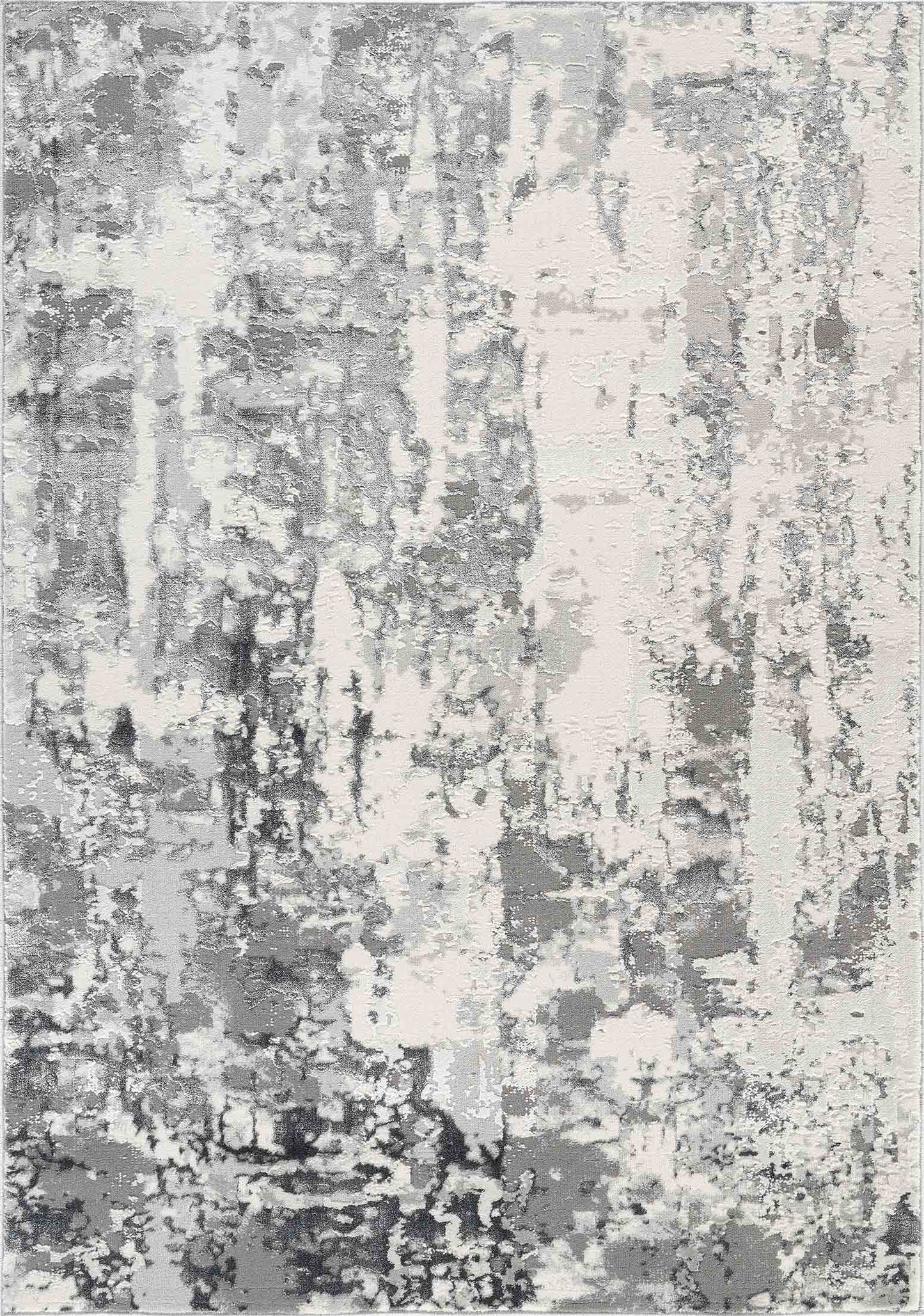 Silver Emperor Styra abstract rug, flat portrait view