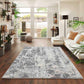 Silver Emperor Styra abstract rug, in a room setting