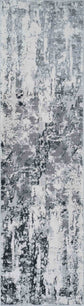 Silver Emperor Styra abstract rug, flat portrait view 2