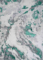 Emperor Metallic Abstract Rug - Picasso Silver