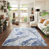 Emperor Picasso Abstract Rugs  - Navy