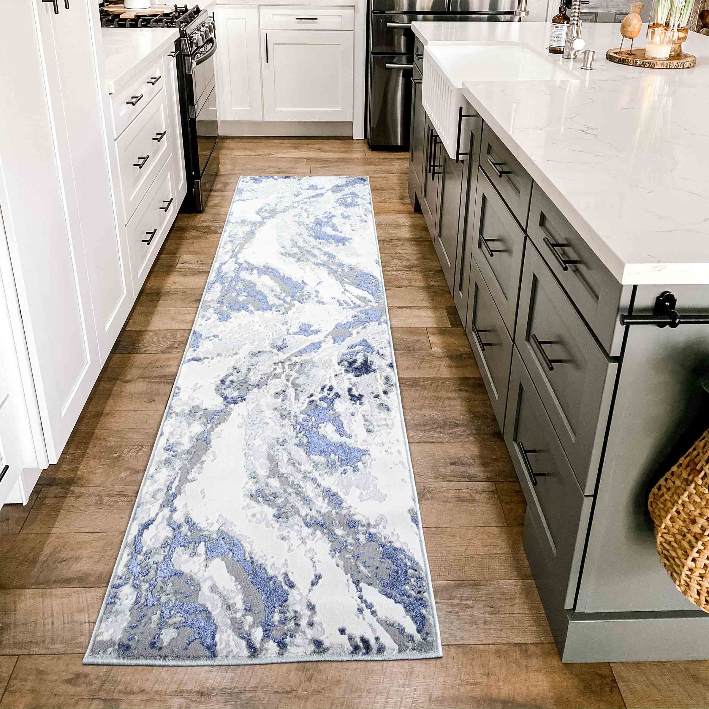 Emperor Picasso Abstract Rugs  - Navy