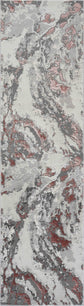 Emperor Metallic Abstract Rug - Picasso Silver