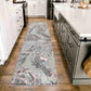 Emperor Metallic Abstract Rug - Picasso Silver