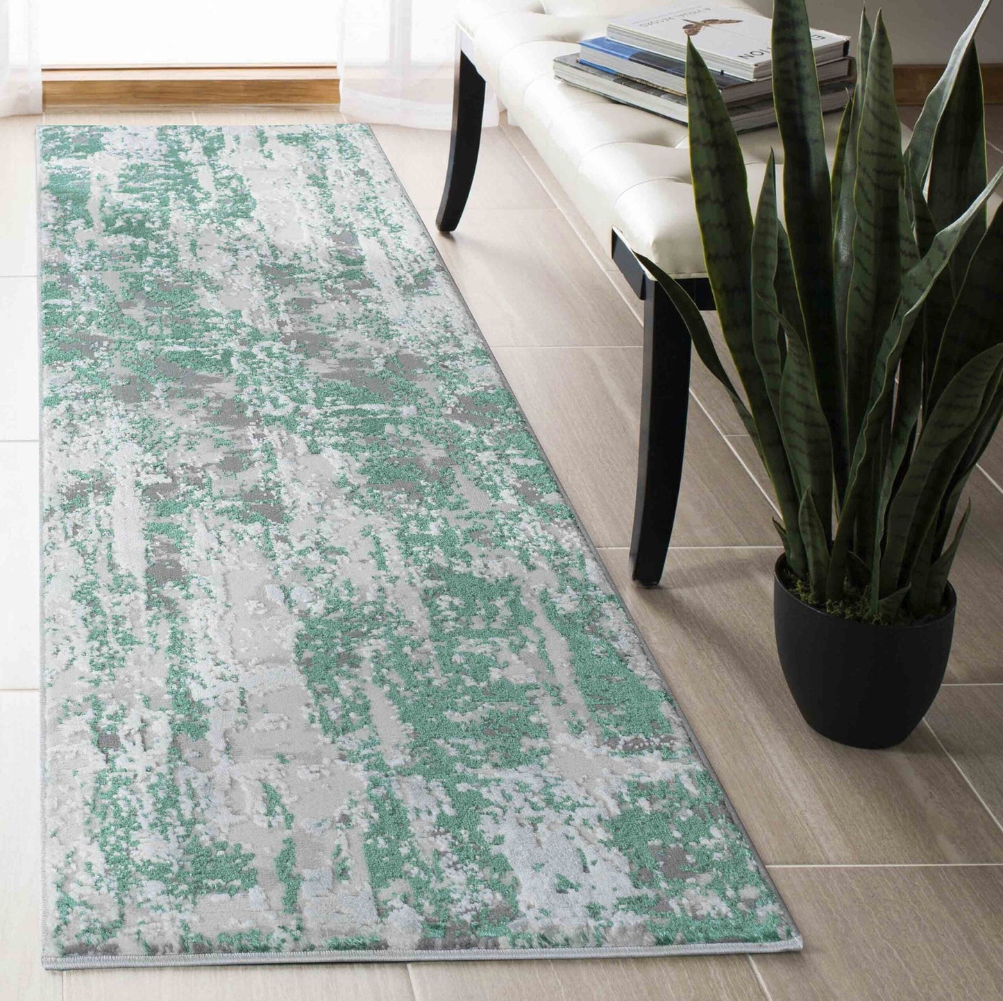 Emperor Styra Abstract Rugs  - Aqua