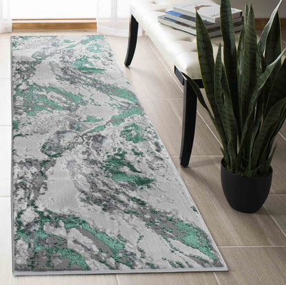 Emperor Picasso Abstract Rugs  - Aqua