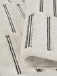 Cream Freya Bar embossed geometric rug, close-up pile detail