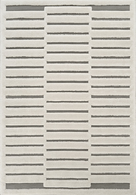 Freya Embossed Geometric Rug - Bar