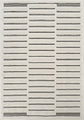 Cream Freya Bar embossed geometric rug, flat portrait view