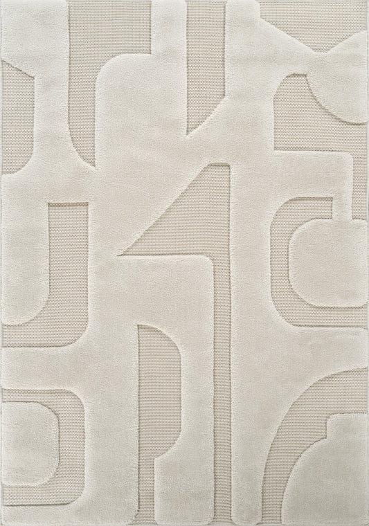 Freya Embossed Geometric Rug - Boho