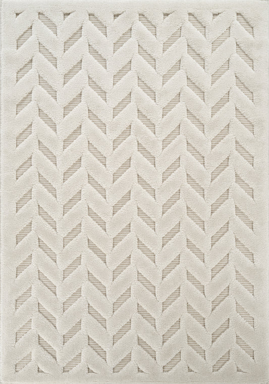 Freya Embossed Geometric Rug - Herringbone