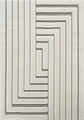 Cream Freya Merge embossed geometric rug, flat portrait view