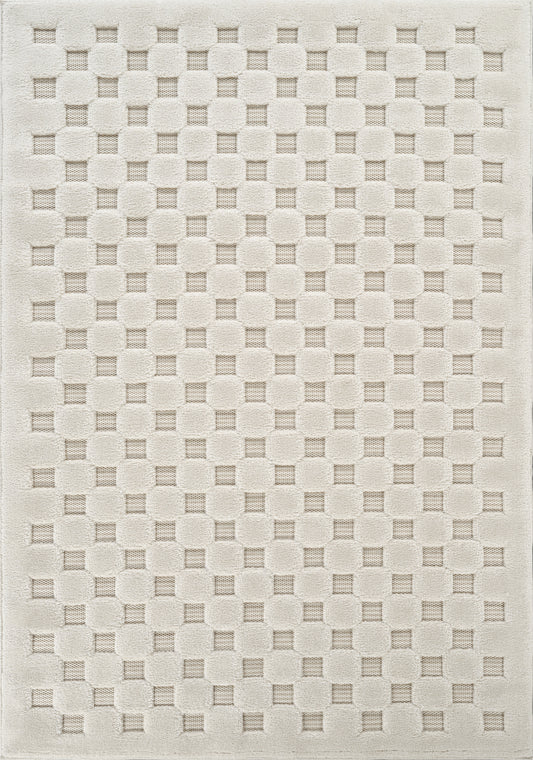 Freya Embossed Geometric Rug - Square