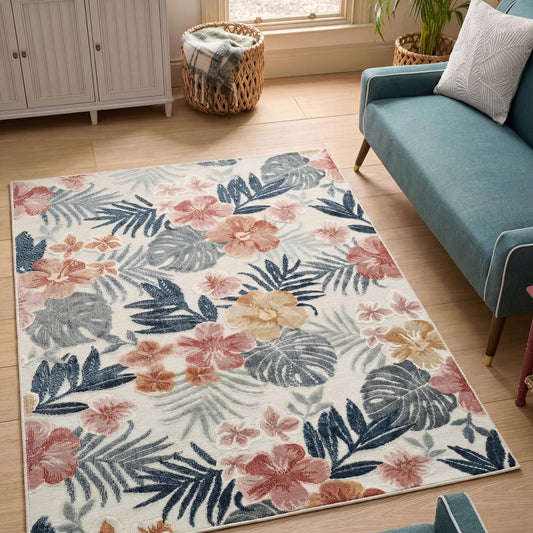 Gardenia Floral Rug - Azalea