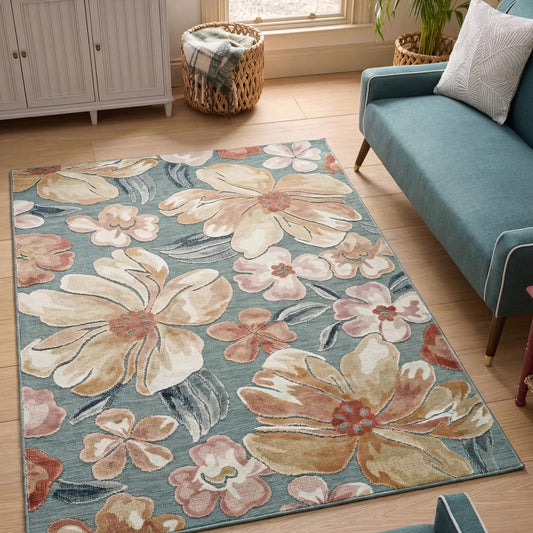 Gardenia Floral Rug - Jasmine