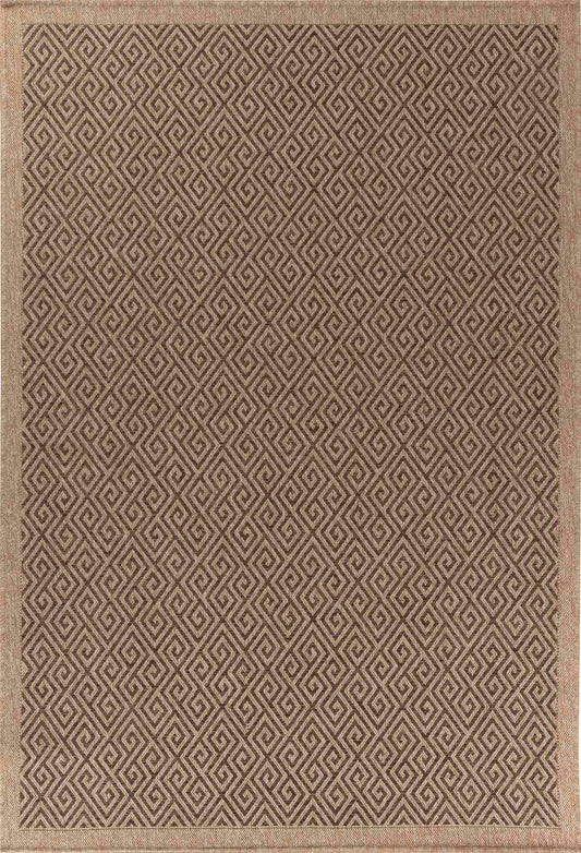 Harper Greek Key Outdoor Rug - Jute