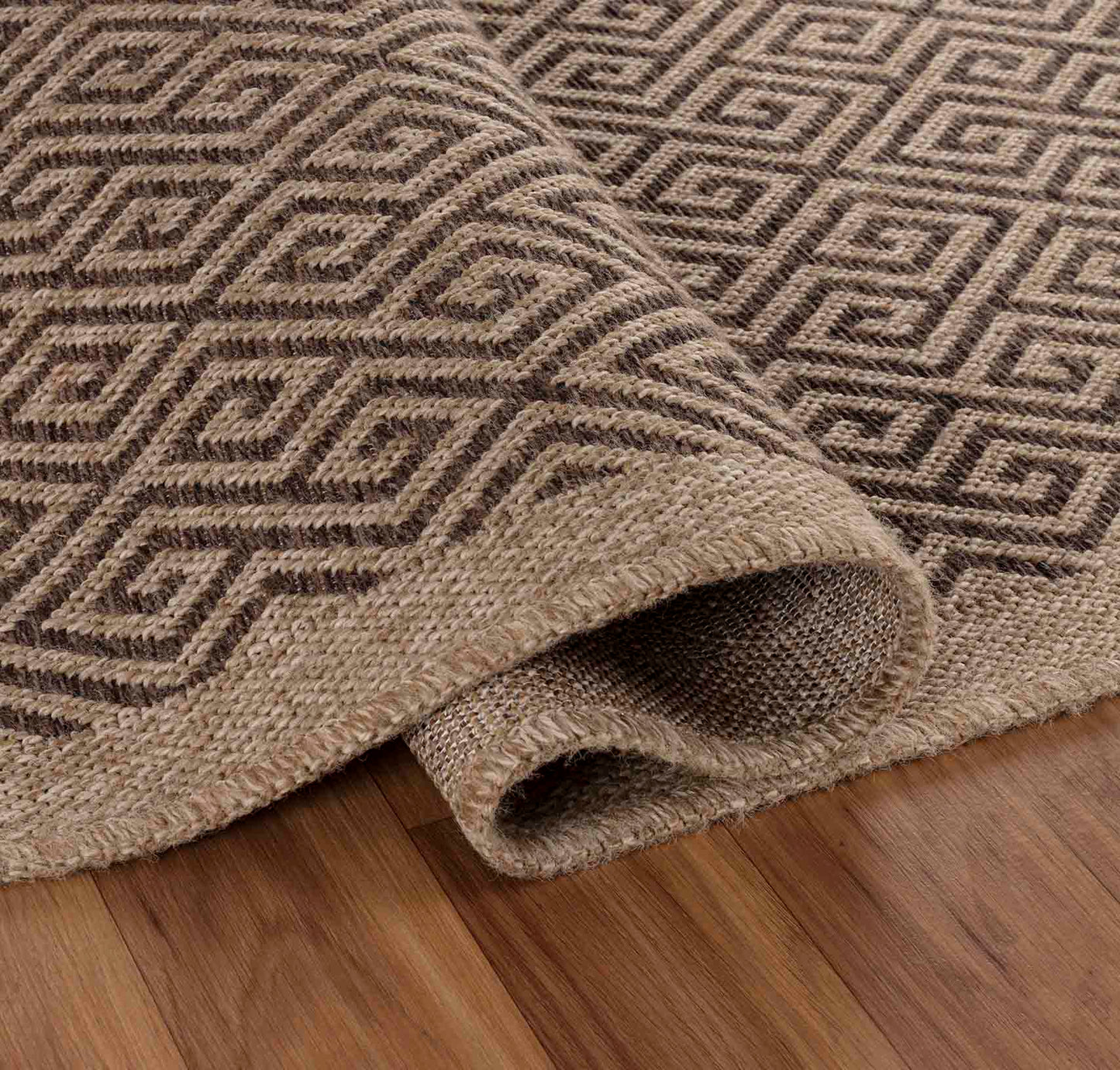 Harper Greek Key Outdoor Rug - Jute