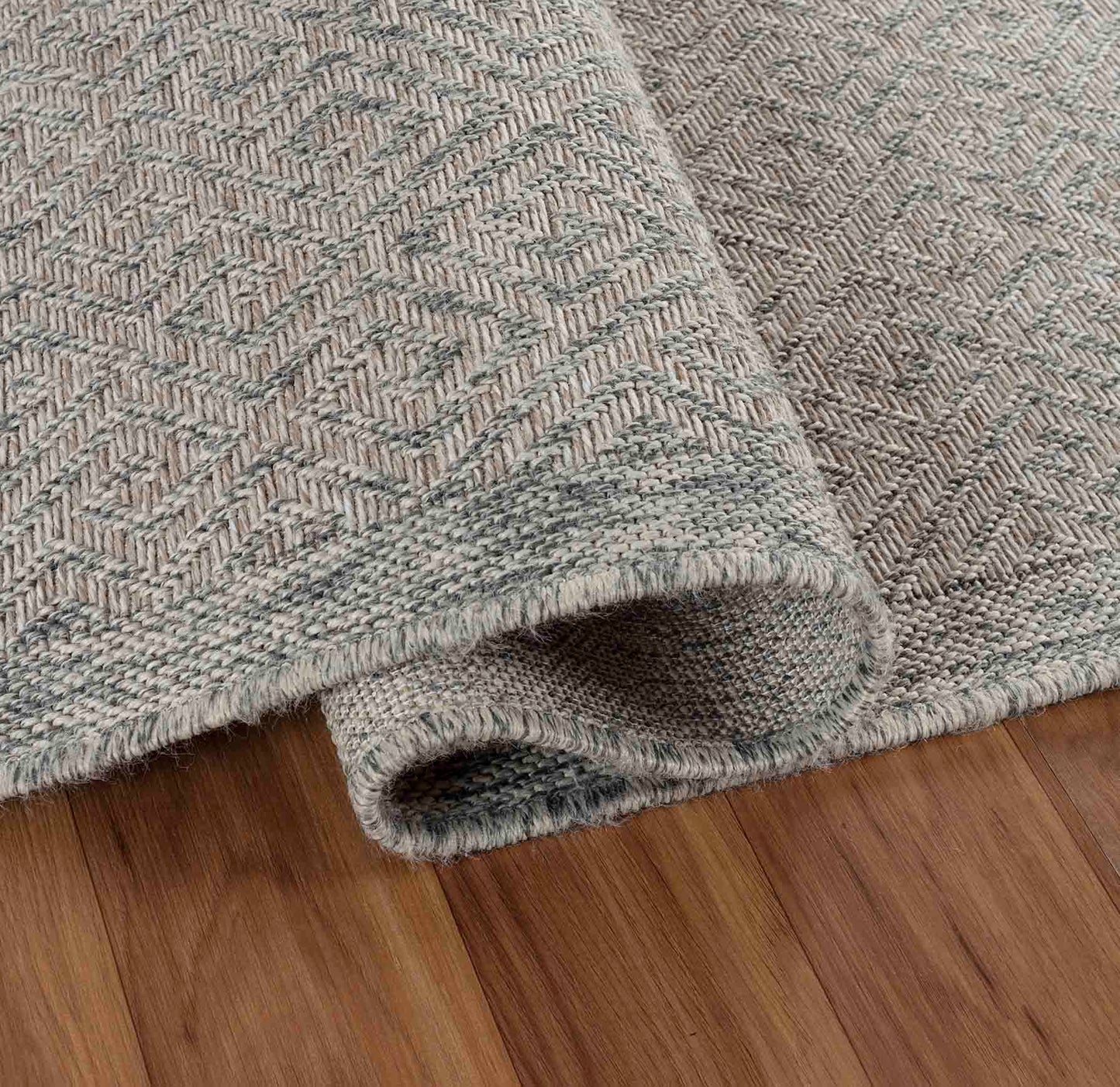 Harper Greek Key Outdoor Rug - Silver