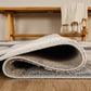 Santiago Carved Abstract Rug - Grid Beige