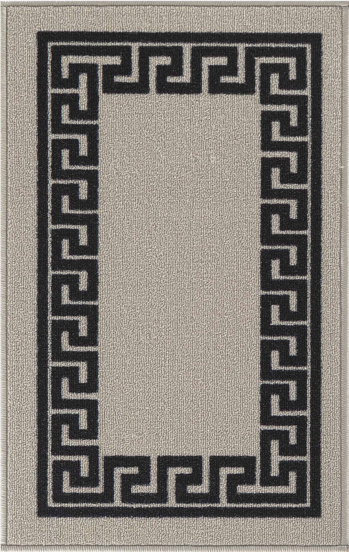 Havana Greek Key Door Mat - Grey
