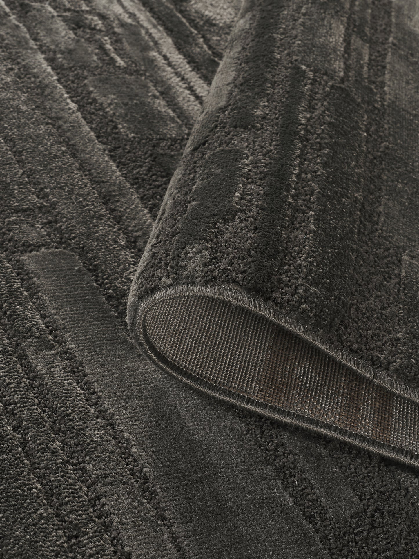 Hamilton Textured Rug - Block Dark Grey