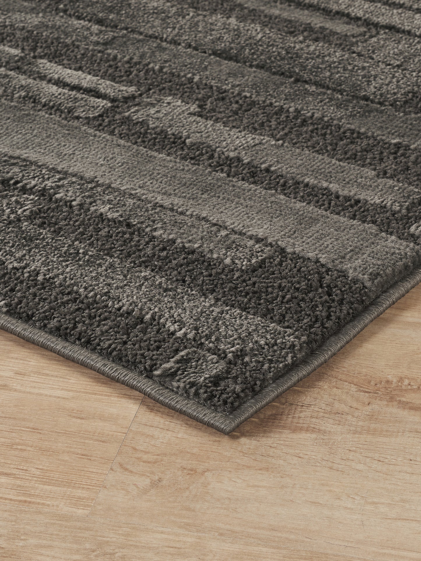 Hamilton Textured Rug - Block Dark Grey
