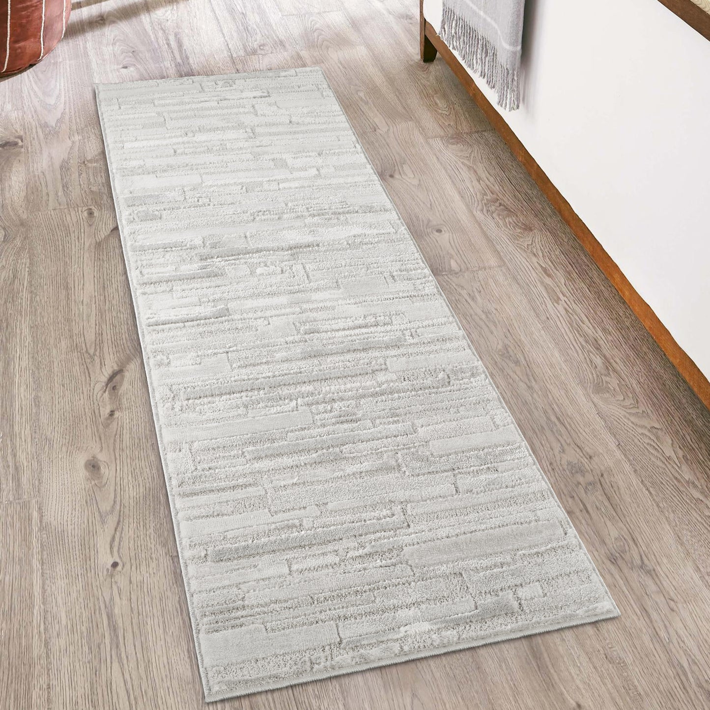 Hamilton Textured Rug - Block Dark Grey