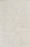Cream Hamilton Lunar textured rug, flat portrait view