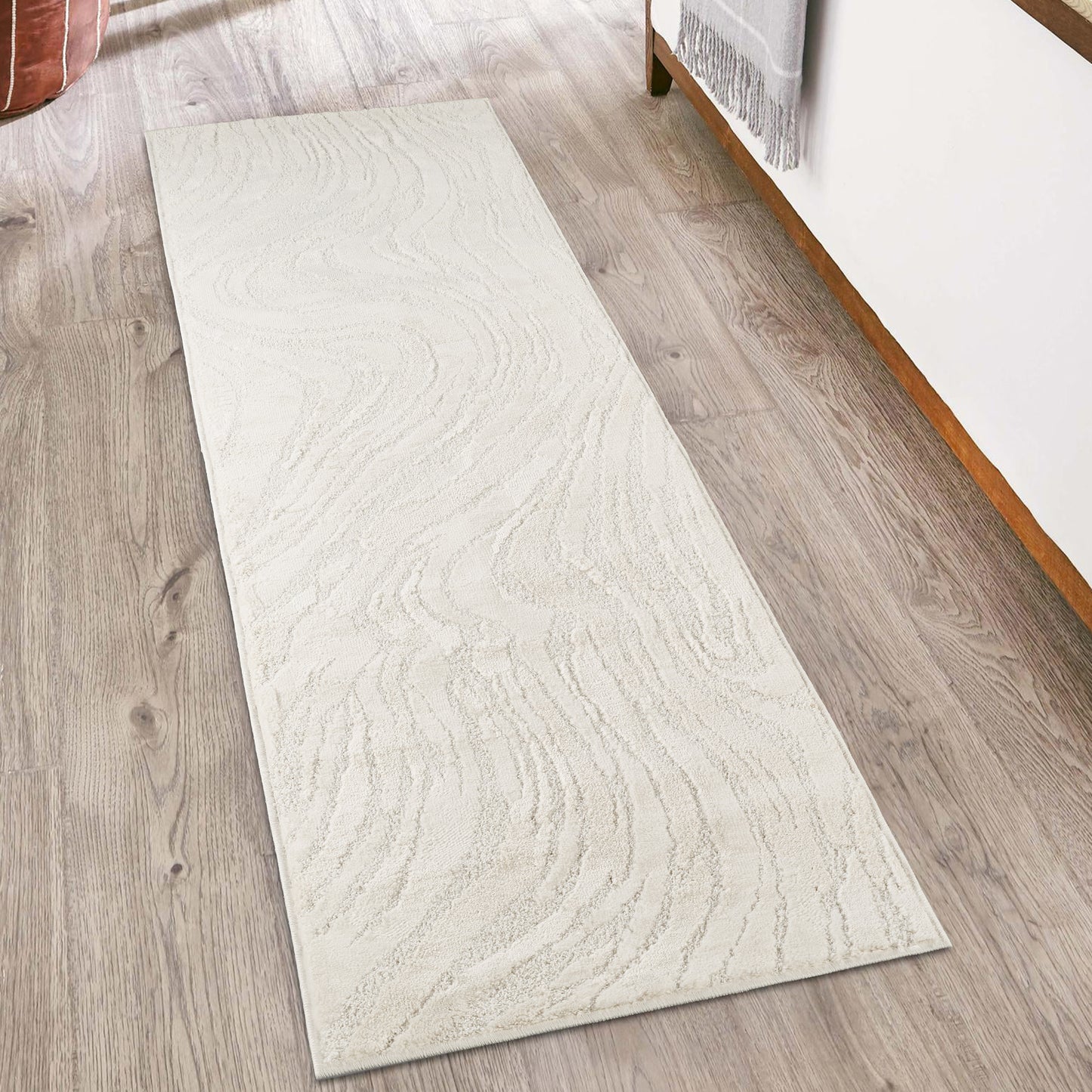 Hamilton Textured Rug - Marble Cream