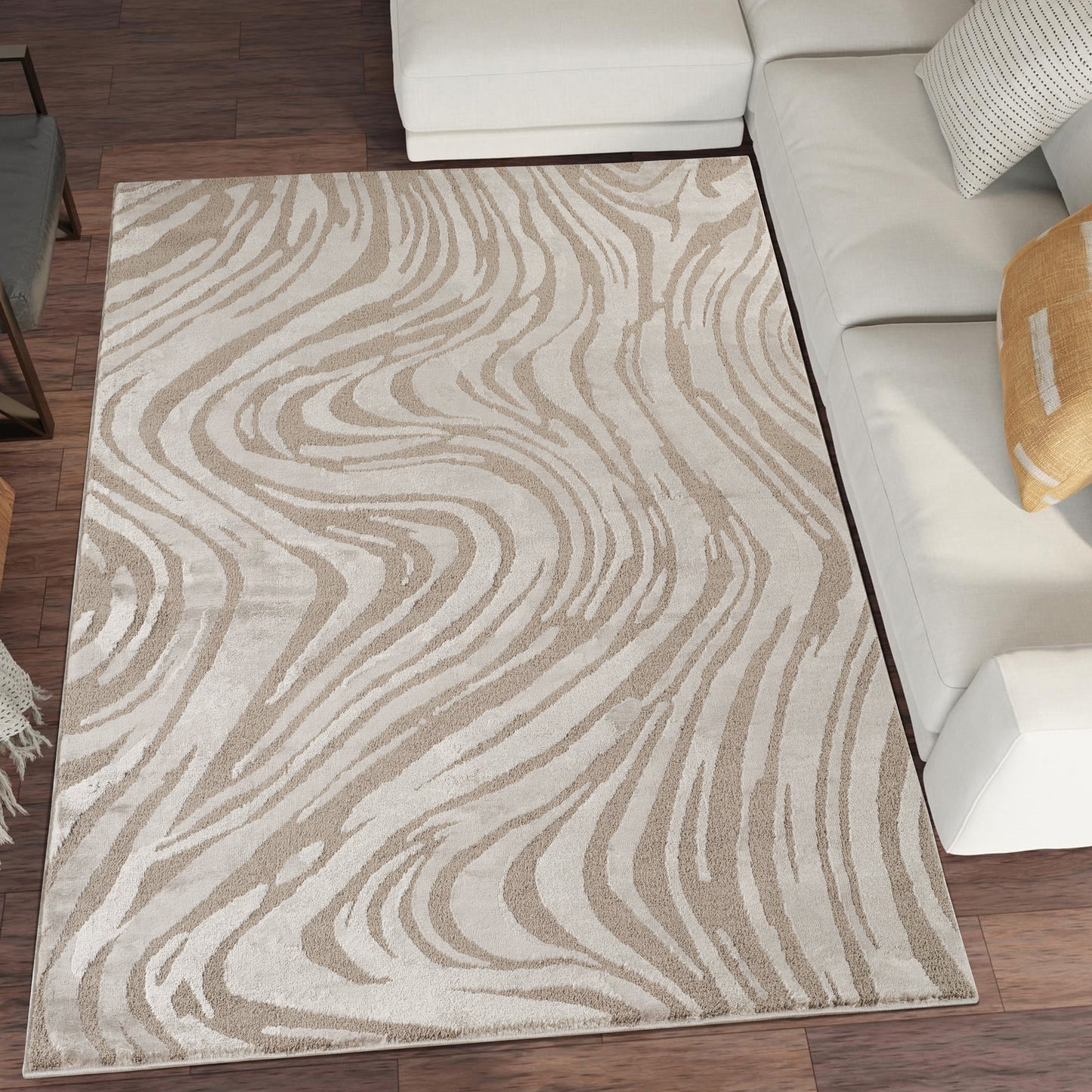 Hamilton Textured Rug - Marble Cream