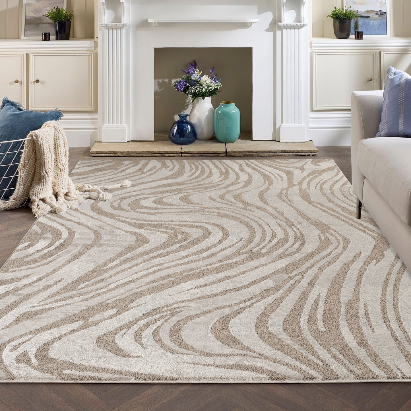 Hamilton Textured Rug - Marble Cream